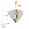ALEXA 15 Light Modern Crystal Ceiling Chandelier