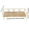 Ireka Homes Harvest Glow Acacia Wood Storage Basket with Metal