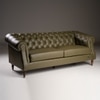 Fairmont 3 Seater Leatherette Sole in Olive Green Colour