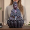 Wine 2Ft Lotus Buddha Water Fountain