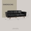 Scandinavian Raptor Three Seater Sofa Natural Wood Finish