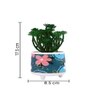Attractive Succulent Plant With Flowers Print Ceramic Pot