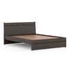 Basel Solid Wood King Size Non Storage Bed In Dark Chestnut Finish