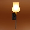 Devansh Metal Electric Wall Light in Black Colour with White Shade Count of 1 Light