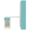 Austin Study Desk with Drawer and Built In Bookshelf in Misty Turquoise Colour