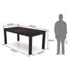 Arabia Xl Storage- Oribi 6 Seater Dining Table Set (Colour- Wheat Brown , Finish- Mahogany)
