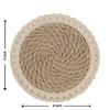 Ireka Home Jute Bloom Coaster Set – Handcrafted Jute Coasters (Set of 4)
