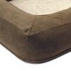 Bolster Bed Polyester Pets Bed in Brown Colour