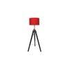 Crystal Red Cotton Floor Lamp with Solid Wood