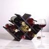Kassel Sheesham Wood Wine Rack for 8 Bottles in Mahogany Finish