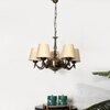 Devansh Gold Antique Wall Mounted Lamp With Off-White Cotton Shade