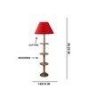 Devansh Shelf Wooden Floor Lamp