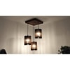 Ventus Brown Solid Wood Cluster Hanging Light