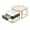 Verve Nesting Tables With White Drawer