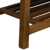 Tvedestrand Solid Wood Shoe Rack with Seating in Walnut Brown finish