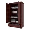Dyna  2 Door 1 Drawer Sheesham Wood Wardrobe in Mahogany Finish