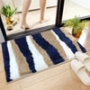Luxe Home Canada Stripes Bath Mat (40x60 cm) Blue