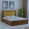 Heritage Sheesham Wood King Size Bed With Box Storage in Provincial Teak Finish