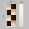 8 Shelves Semi Open Multipurpose Matrix Kitchen Cabinet In Rose Wood & Highland Pine Finish