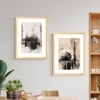 Kaaba Abstract Minimalist Islamic Set of 2 Framed Posters 45x60 cm