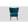 Duke Fabric Accent Chair in Teal Blue Colour