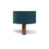 Rosslyn Solid Wood Ottoman Pouffee in Turquoise Sea Velvet