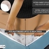 Premium Jacquard Polyester Waterproof Mattress Protector for Single Size In Black Colour 75x48