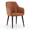 Owen Lounge Chair in Tan Leatherette