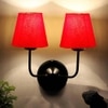 Ajax Dual Red cotton Wall mounted Lamp Iron Base(KV18)