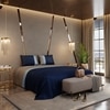 Stoa Paris 300TC UltrSatin Super King Bedsheet with 2 Pillow Covers Satin Super Mystique Blue Grey