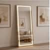 The Artment Gold Halo Square Unbreakable Floor Mirror For Home (150 X 40 CM)