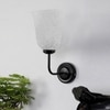 Devansh Metal Electric Wall Light in black Colour with White Shade Count of 1 Light