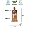 Devansh Solid Wood Electric Wall Light in Brown Colour with Lavender Shade Count of 1 Light