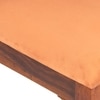 Rosslyn wood Dining Chair in Pumpkin Orange Velvet Upholstery with PINE FINISH