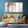 The Castle Decor Lord Buddha Meditation Wall Painting Wooden Framed 27x48 Inch (Style 23)
