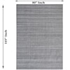 Textured Rug Pet Yarn Rectangle Carpets Hand Loom in Lt.Grey Colour