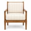 Rene High Back Accent Chair in Teak Finish