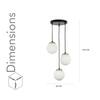 Orb 3 Light Round Cluster Pendant in Frosted White Glass