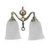 Devansh Metal Electric Wall Light in Antique gold Colour with White Shade Count of 2 Lights