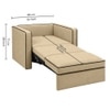 Elano Modern Premium  1 Seater Velvet Pull Out Sofa Cum Bed with Improted Mechanism In Beige  Color