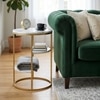 Gold Three Tier Metal Side Table in Gold Colour