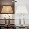 Saturn Single Light Table Lamp In Shine Brass & Black Finish With Off-White Shade