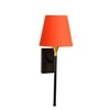 Devansh Metal Electric Wall Light in Black Colour with Orange Shade Count of 1 Light