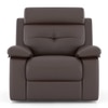 Raphael Leatherette One Seater Manual Recliner in Brown Colour