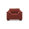 Esquel Essential 1 Seater Fabric Sofa In Dark Coral