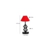 Octavia Red cotton Table lamp with Iron Base