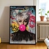 The Castle Decor Modern Pop Art Girl Wall Art Framed Painting 20x30 Inch