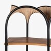 Andaman Katchall Solid Wood Shelving Unit in Black Colour