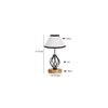 Raegan Multicolor cotton Table lamp with Wood & Iron Base