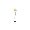 Luca Yellow Fabric Floor Lamp with Black Iron Base